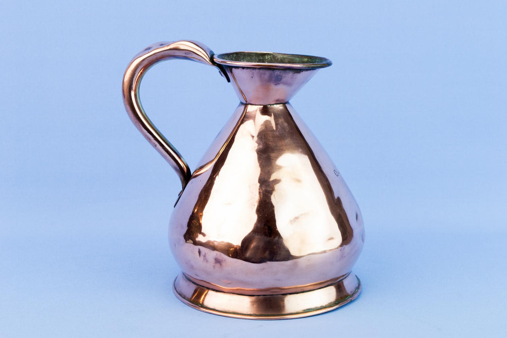 1 Quart Copper Victorian Jug, English 19th Century