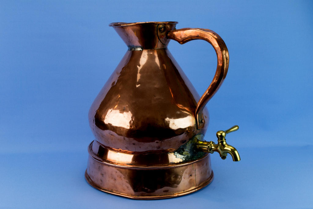 Massive Copper Jug with Tap, English 19th Century