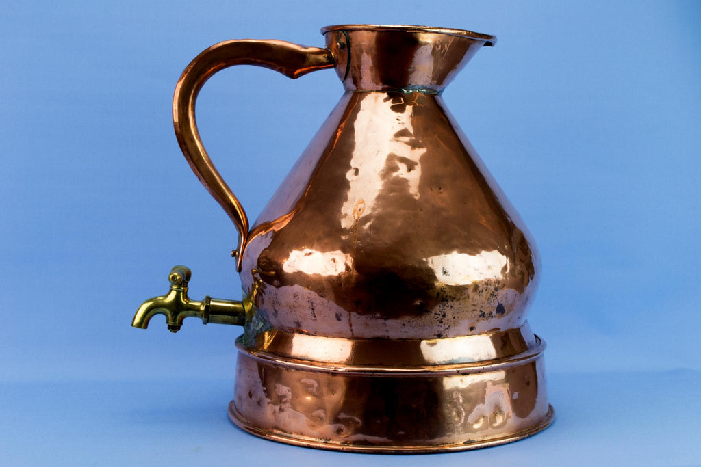 Massive Copper Jug with Tap, English 19th Century