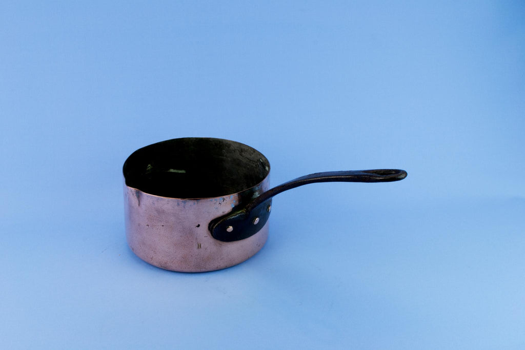 Copper Medium Sauce Pan, English Early 1900s
