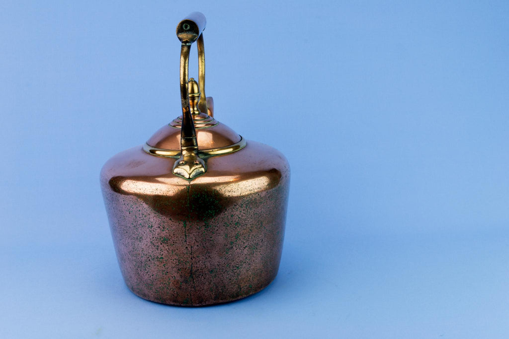 Polished Copper Large Kettle, English 1870s