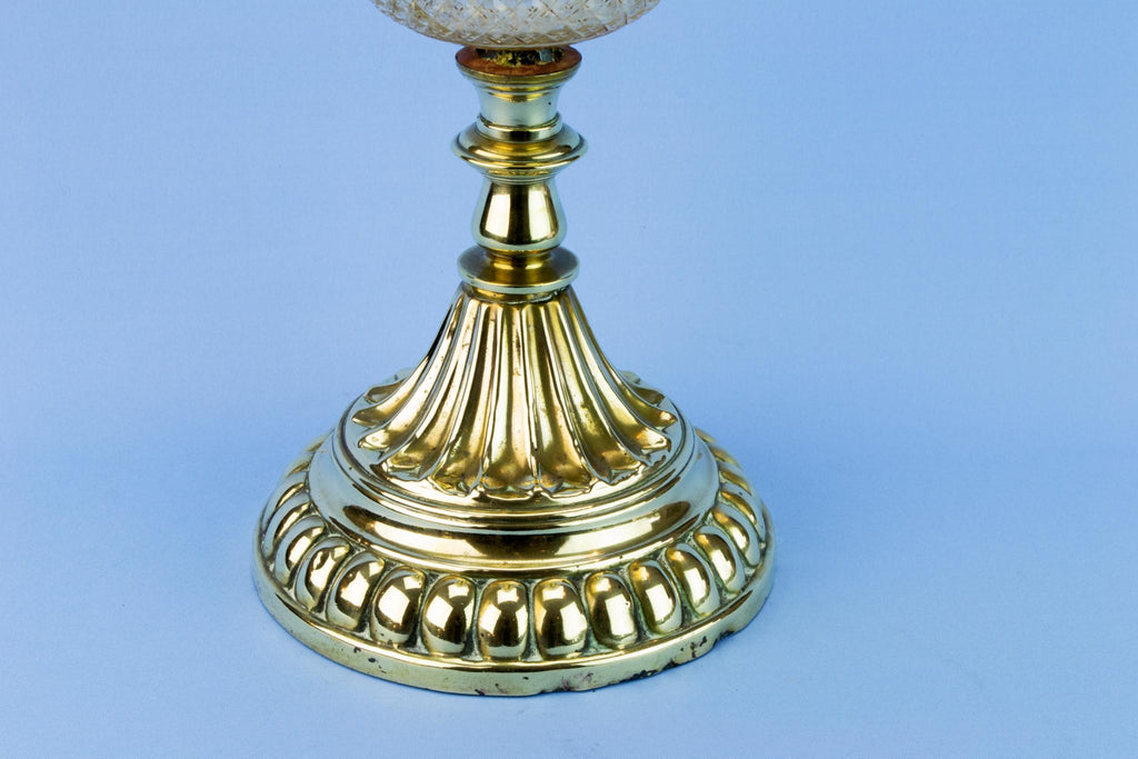 Tall Victorian Oil Lamp, English 19th Century
