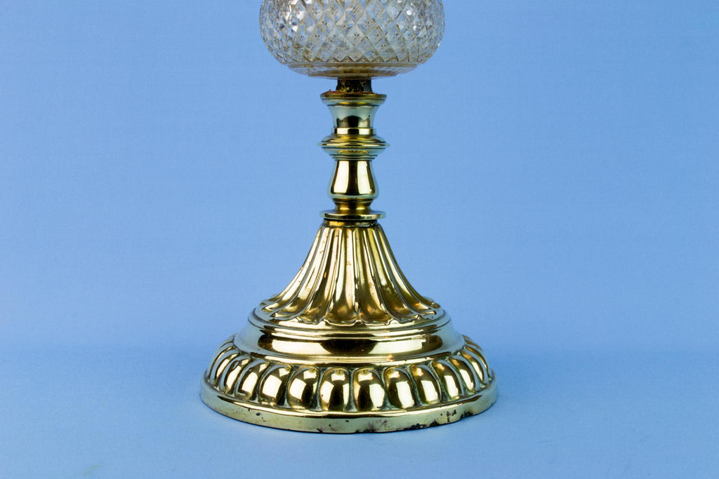 Tall Victorian Oil Lamp, English 19th Century