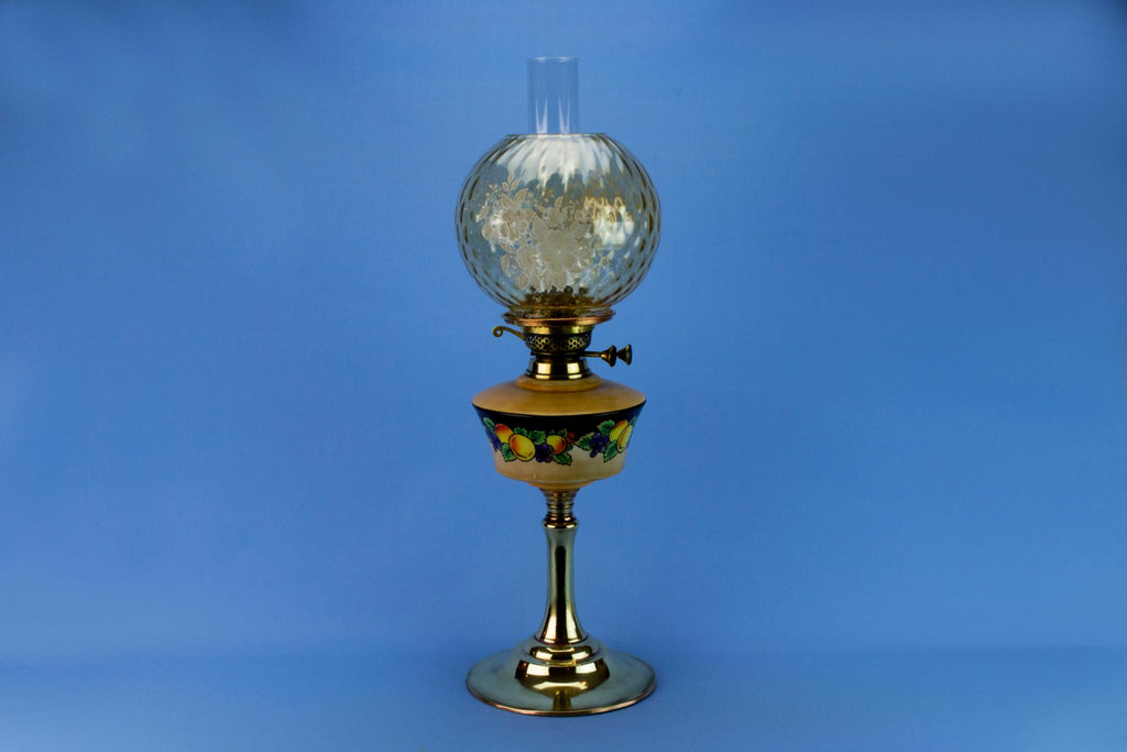 Large Art Deco Oil Lamp, English 1920s