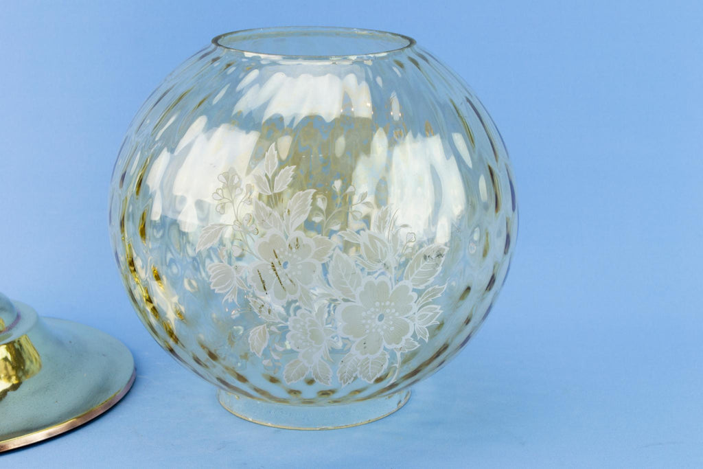 Large Art Deco Oil Lamp, English 1920s