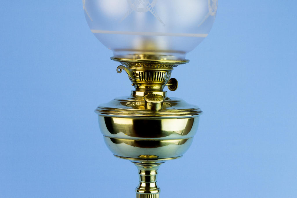 Large Neo-Classical Oil Lamp, English Circa 1900