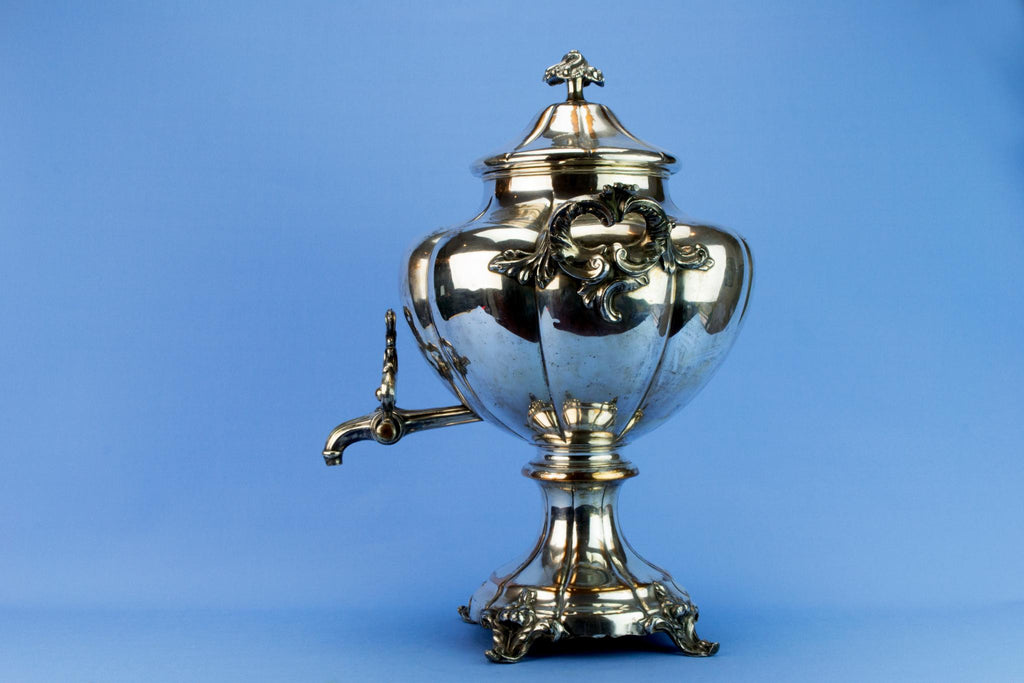 Silver Plated Large Hot Water Urn, English 1820s