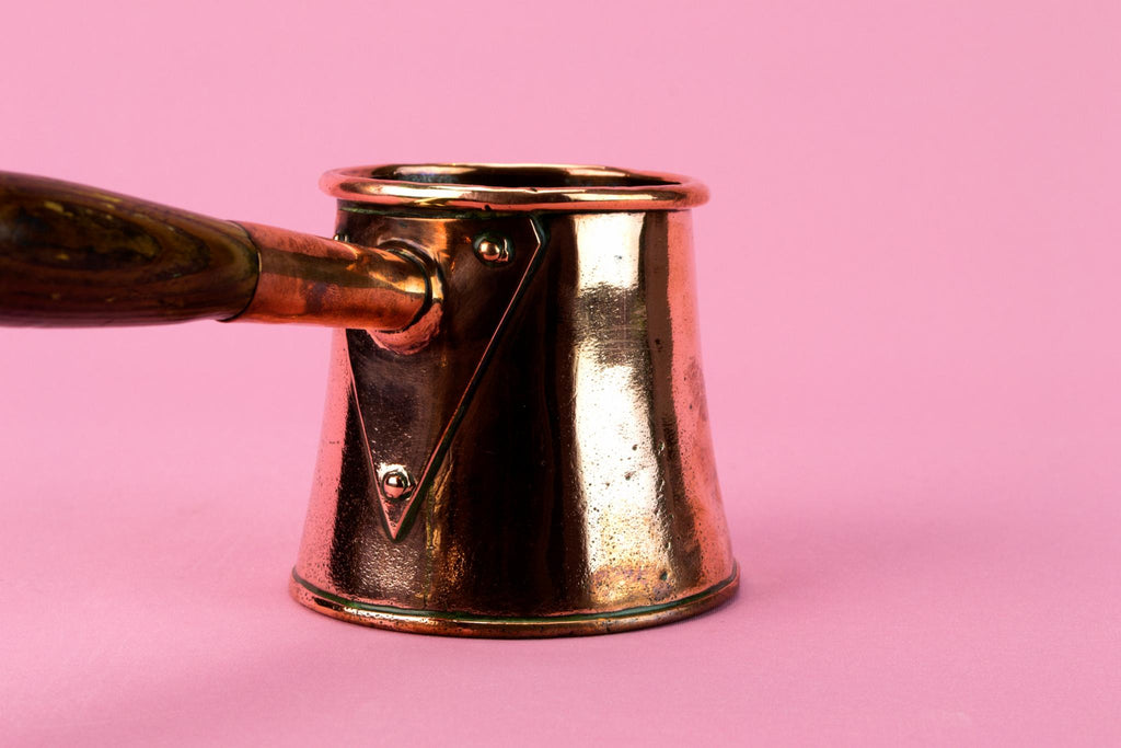 Stove Top Copper Coffee Pot, English Late 19th Century