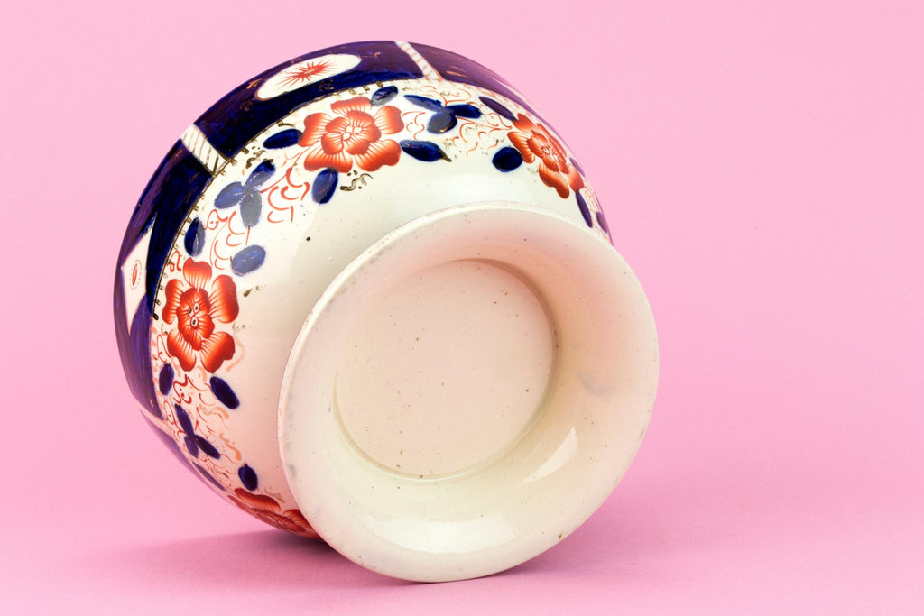 Ceramic Punch Bowl Imari Decoration, English 1860s