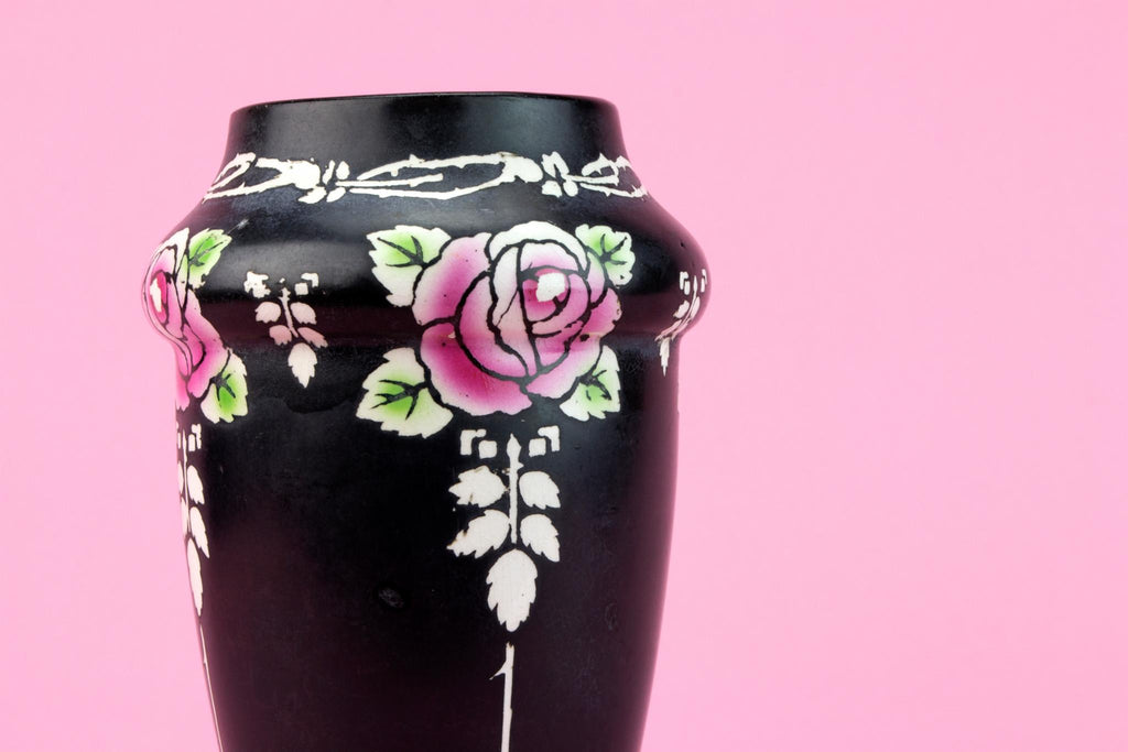 Black Shelley Vase, English 1920s