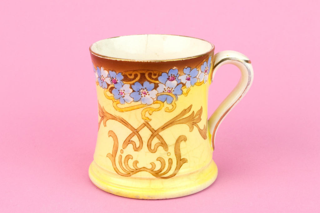Art Nouveau Yello Mug, English Circa 1900