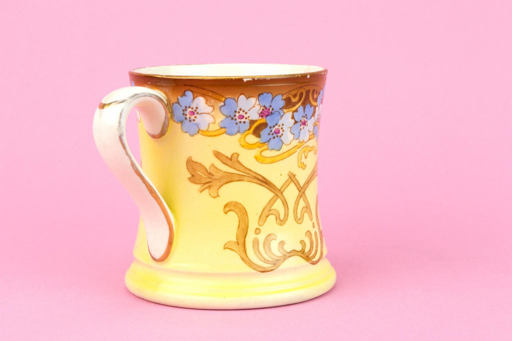 Art Nouveau Yello Mug, English Circa 1900