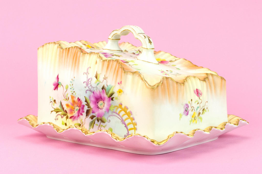 Art Nouveau Large Cheese Dish, English 1890s