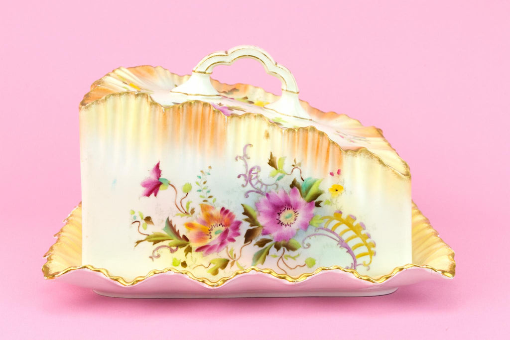 Art Nouveau Large Cheese Dish, English 1890s