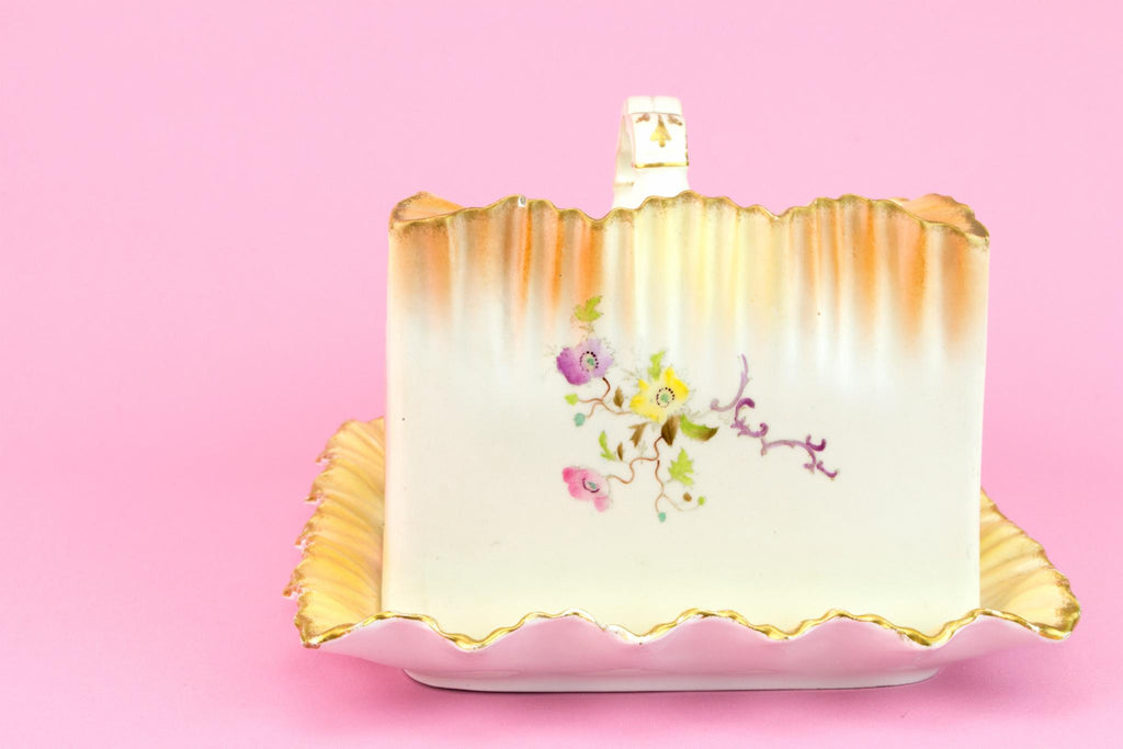 Art Nouveau Large Cheese Dish, English 1890s