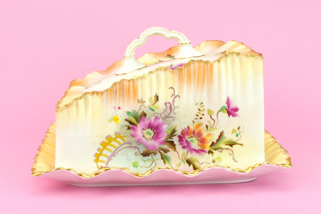 Art Nouveau Large Cheese Dish, English 1890s