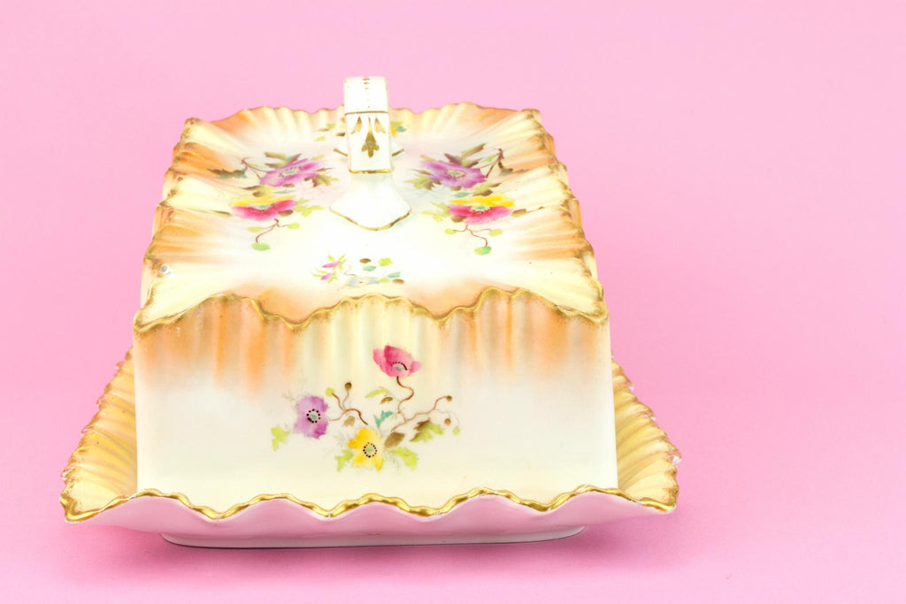 Art Nouveau Large Cheese Dish, English 1890s