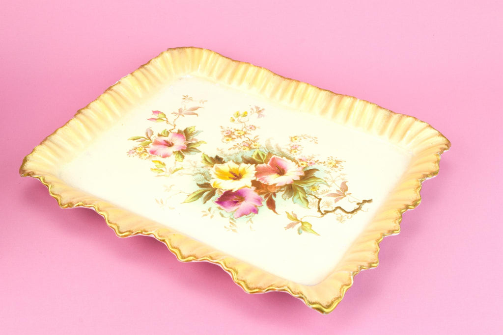 Art Nouveau Large Cheese Dish, English 1890s