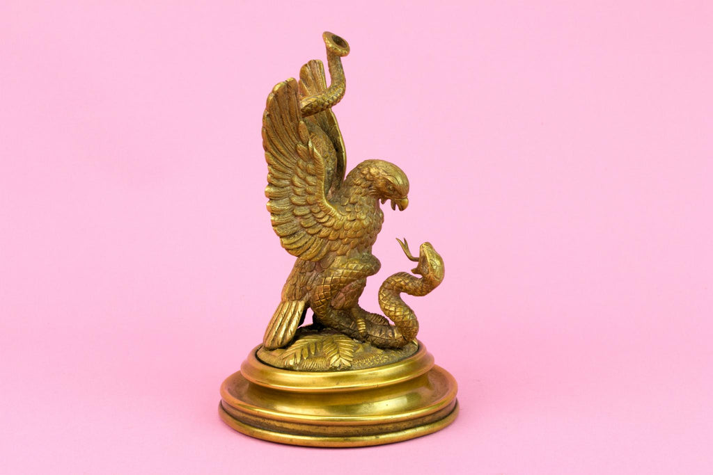 Eagle and Snake Pocket Watch Holder, English 19th Century