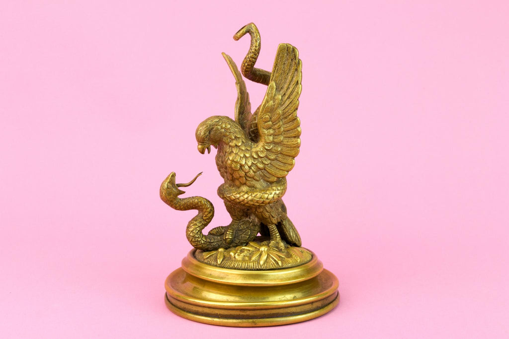 Eagle and Snake Pocket Watch Holder, English 19th Century
