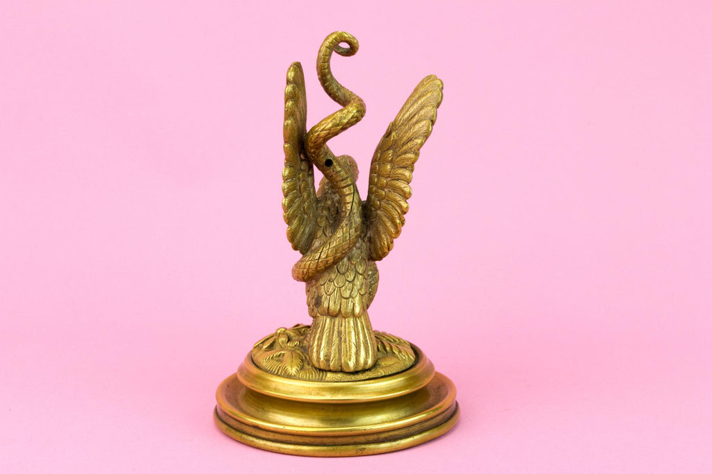 Eagle and Snake Pocket Watch Holder, English 19th Century