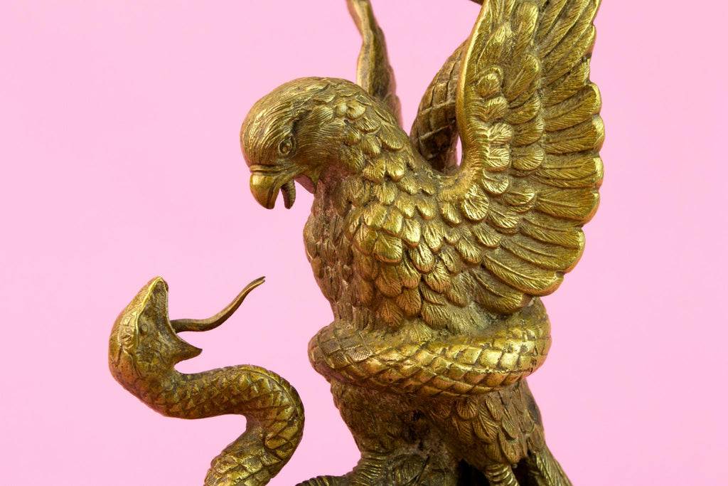 Eagle and Snake Pocket Watch Holder, English 19th Century