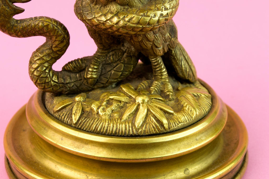 Eagle and Snake Pocket Watch Holder, English 19th Century