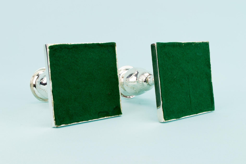 2 Silver Plated Candlestick by Mappin & Webb, English 1930s