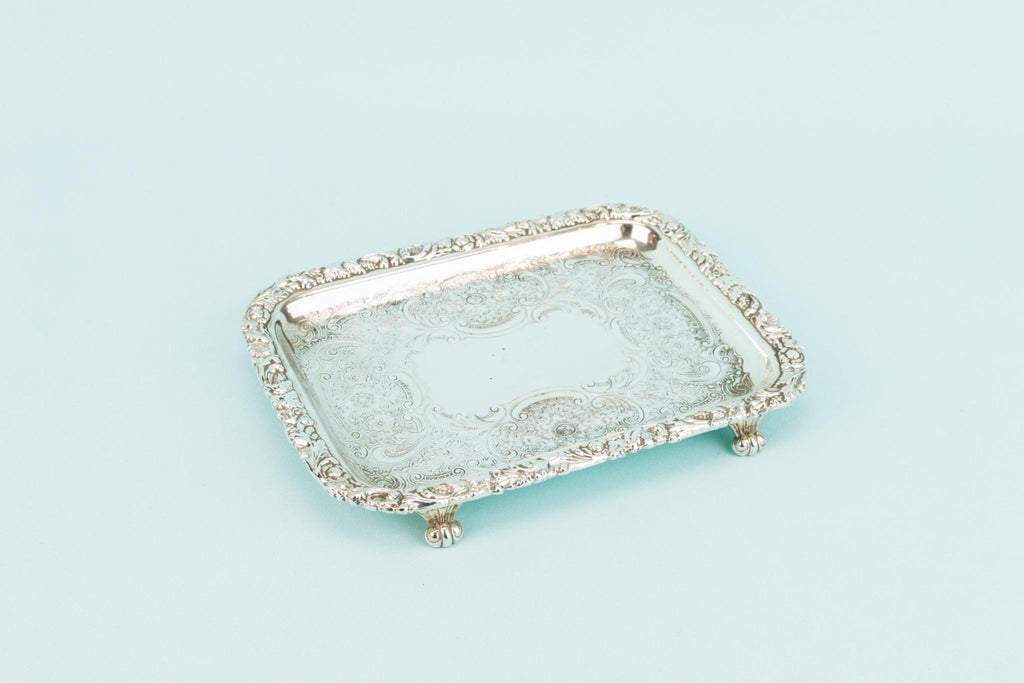 Silver Plated Playing Cards Tray, English circa 1900