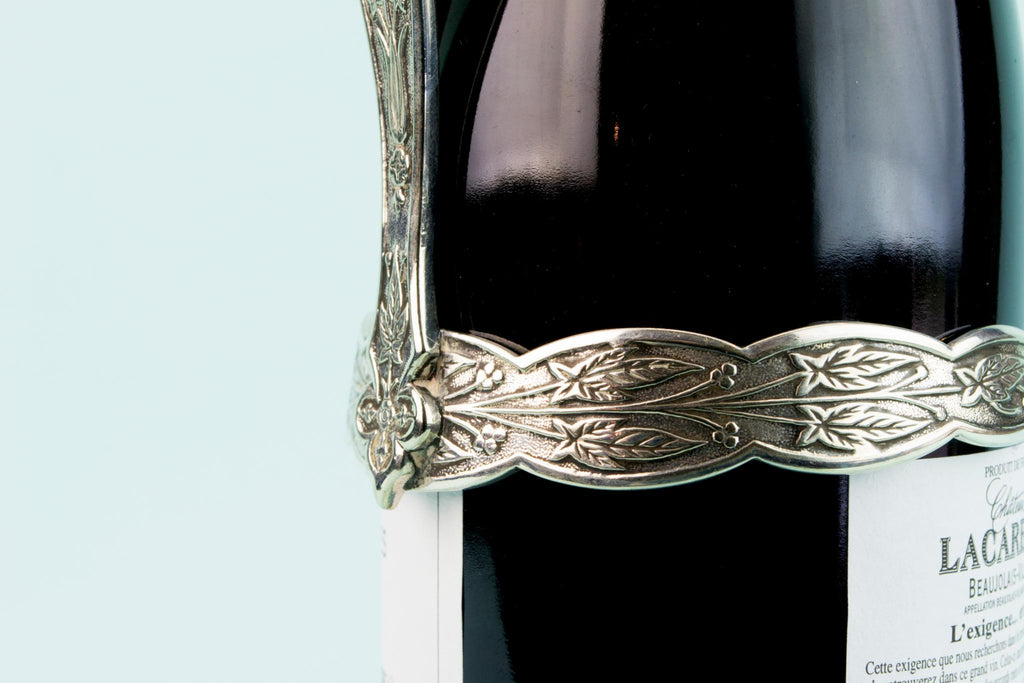 Elkington Silver Plated Wine Bottle Carrier, English 1860s