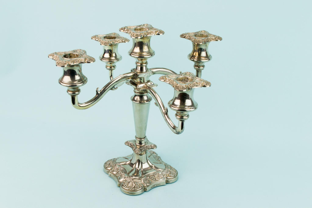 Four Branch Silver Plated Candelabra