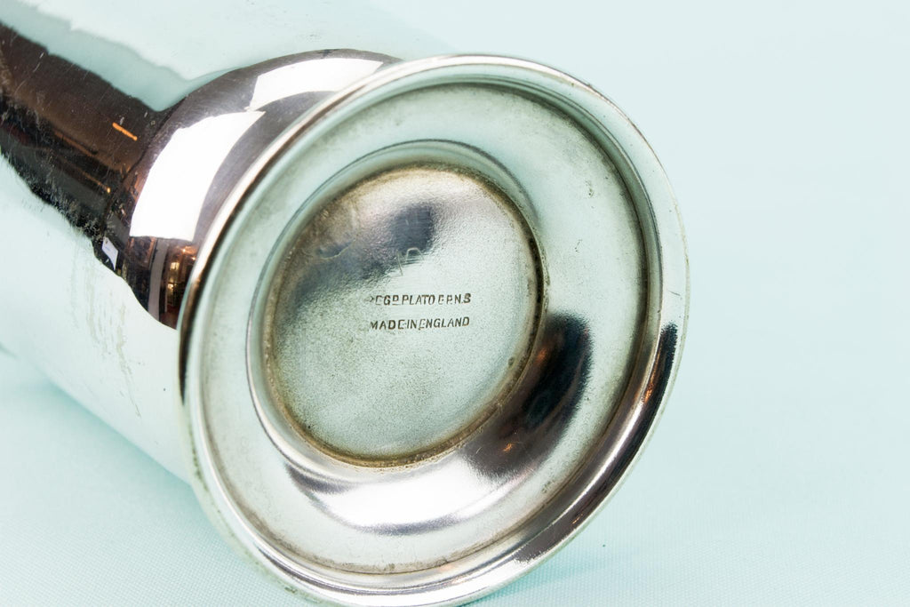 Art Deco Silver Plated Cocktail Shaker, English 1930s