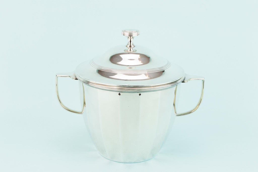 Art Deco Silver Plated Ice Bucket, English 1930s