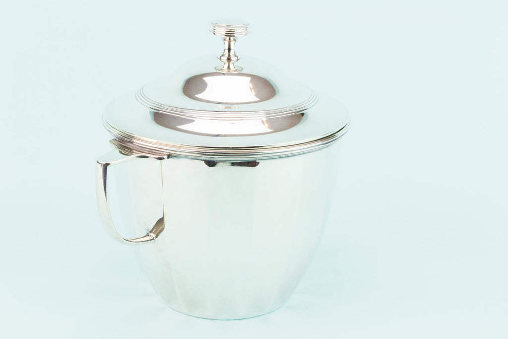 Art Deco Silver Plated Ice Bucket, English 1930s