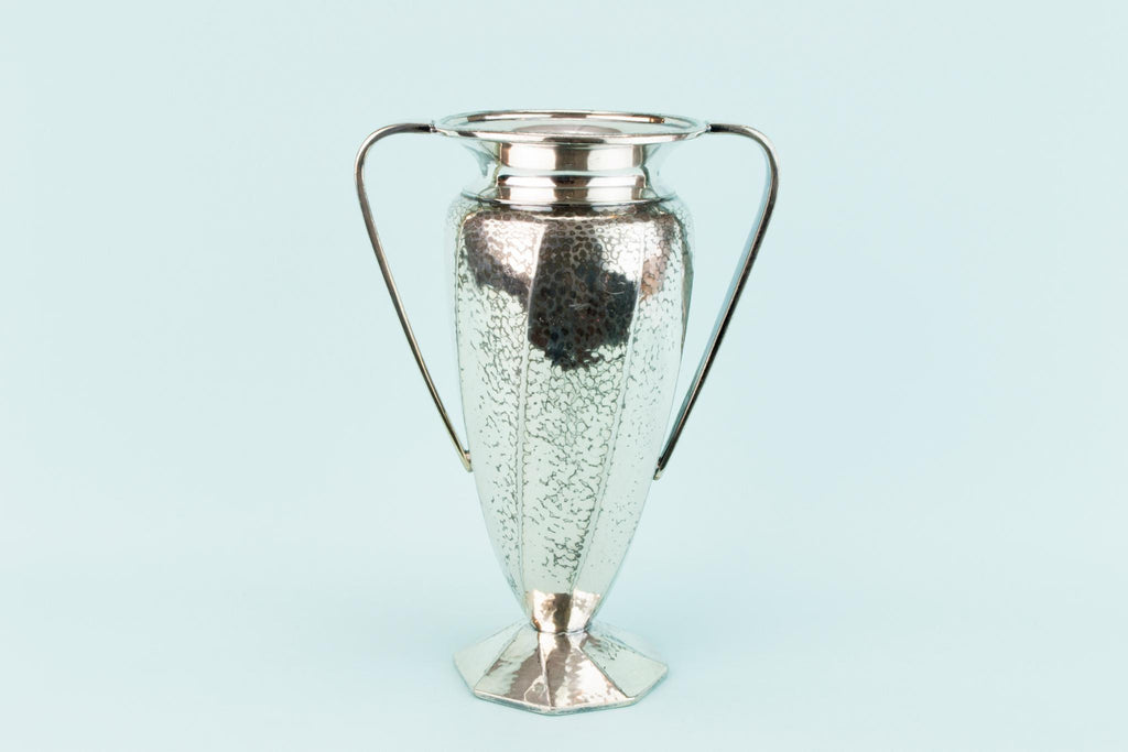 Edwardian Pewter Amphora Vase, English Early 1900s