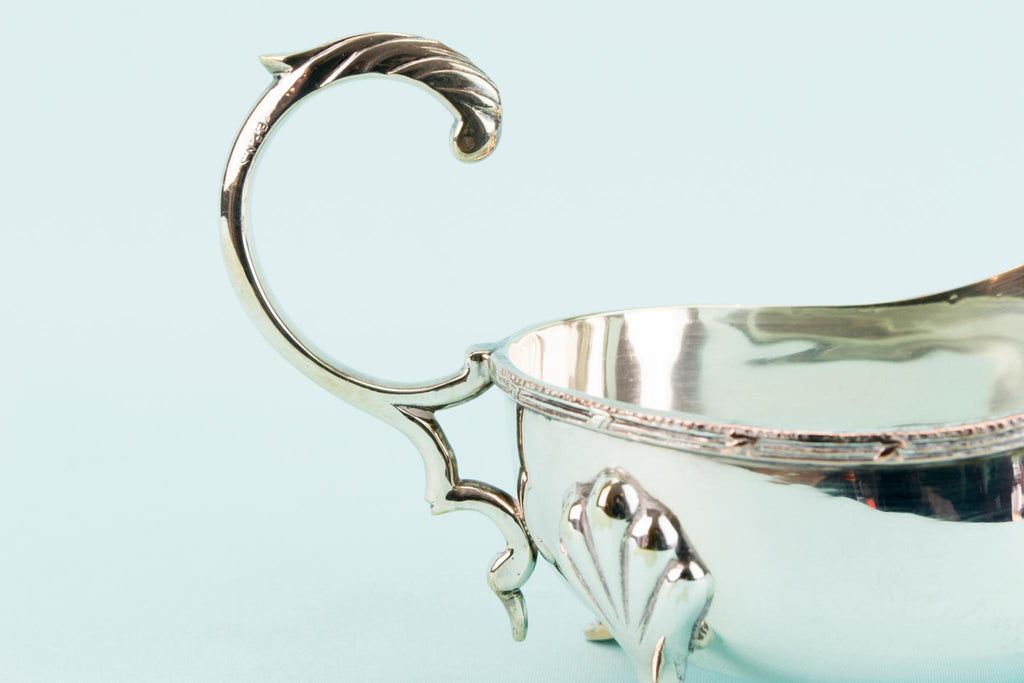 Silver Plated Gravy Boat, English 1930s