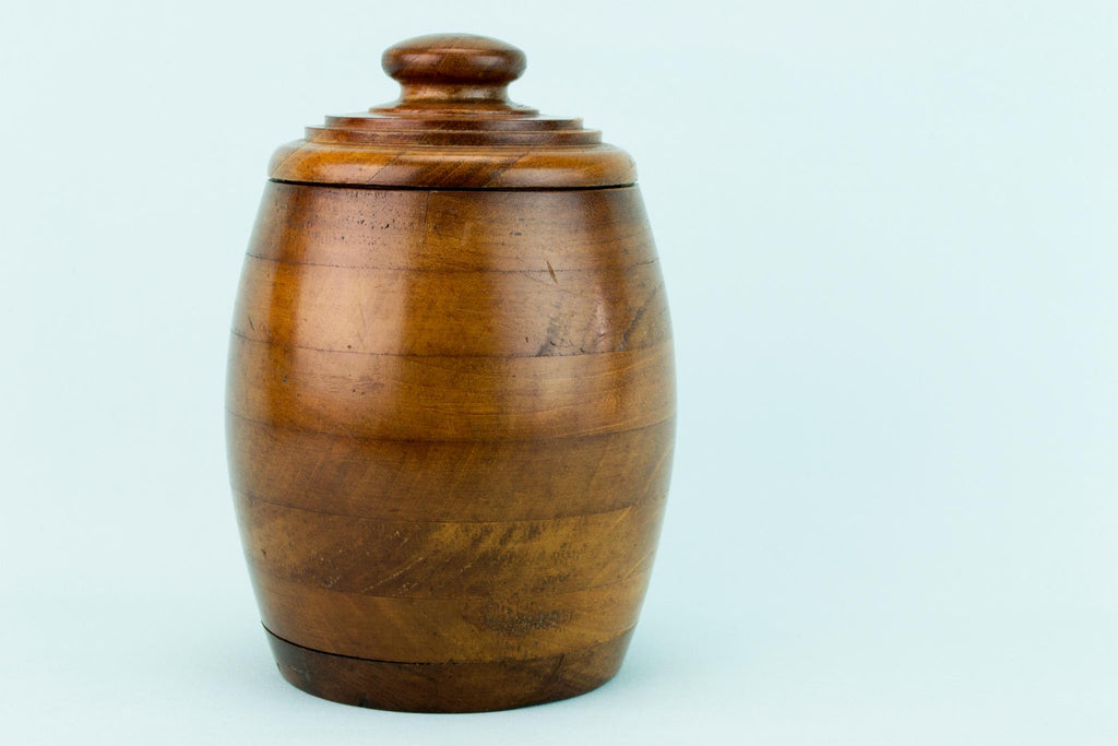 Wooden Kitchen Storage Jar, English 1930s