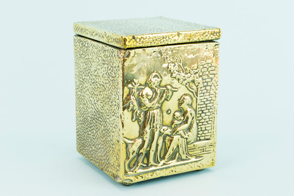 Medium Brass Tea Box, English Circa 1900