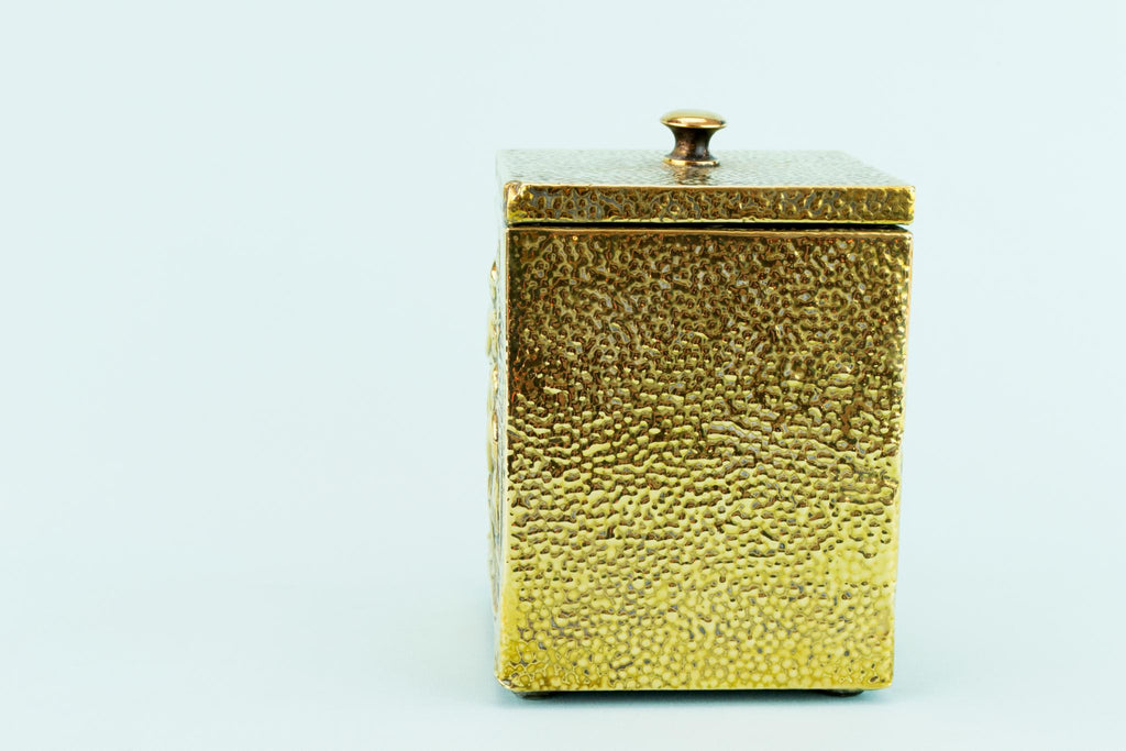 Tea Storage Box in Brass, English Circa 1900