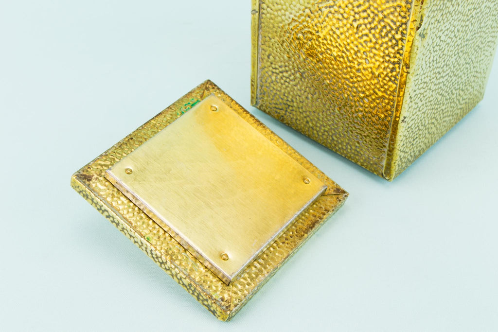 Tea Storage Box in Brass, English Circa 1900