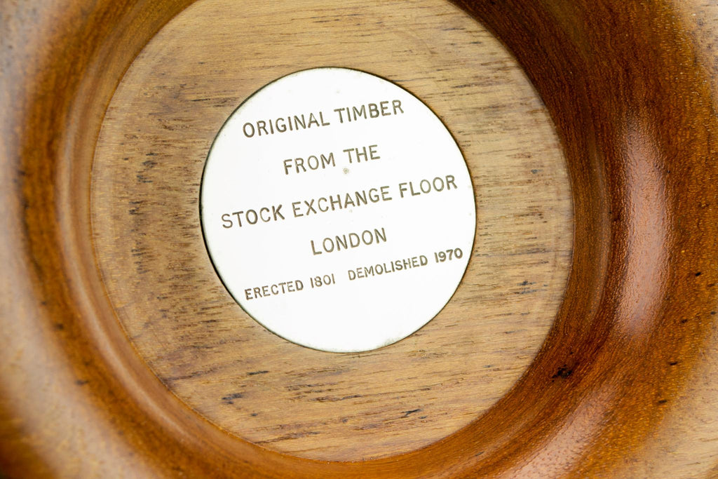 2 London Stock Exchange Wooden Wine Bottle Coasters