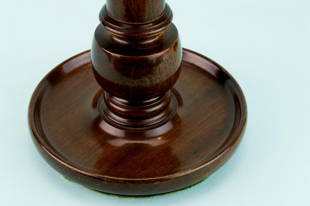 Pair Of Mahogany Large Candlesticks, English Circa 1900