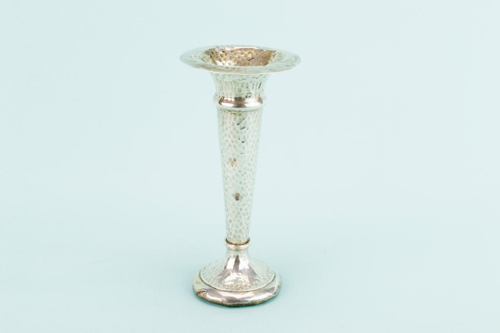 Sterling Silver Small Art Nouveau Vase, English 1903