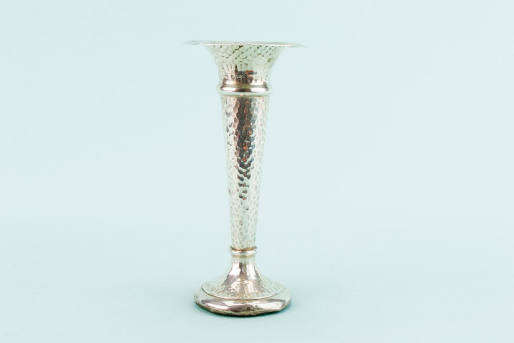 Sterling Silver Small Art Nouveau Vase, English 1903