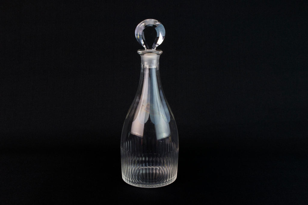 Cut Glass Barrel Decanter, English Circa 1810
