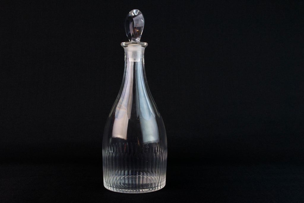 Cut Glass Barrel Decanter, English Circa 1810