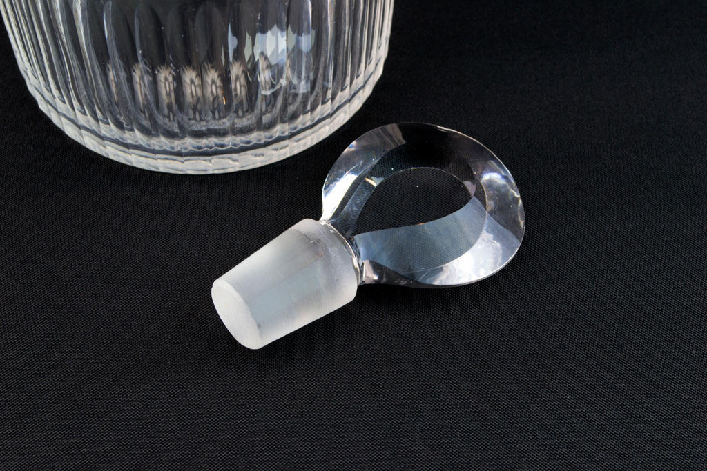 Cut Glass Barrel Decanter, English Circa 1810