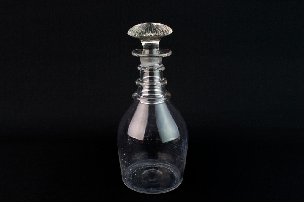 Blown Glass Barrel Decanter, English Circa 1820