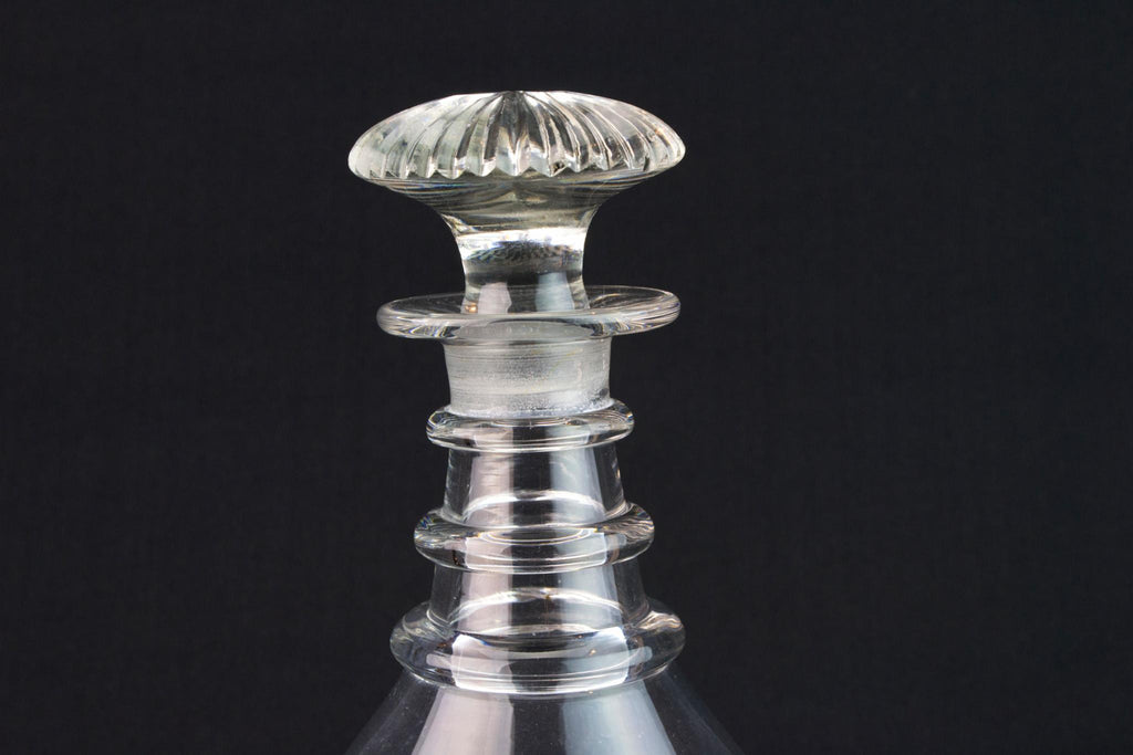 Blown Glass Barrel Decanter, English Circa 1820