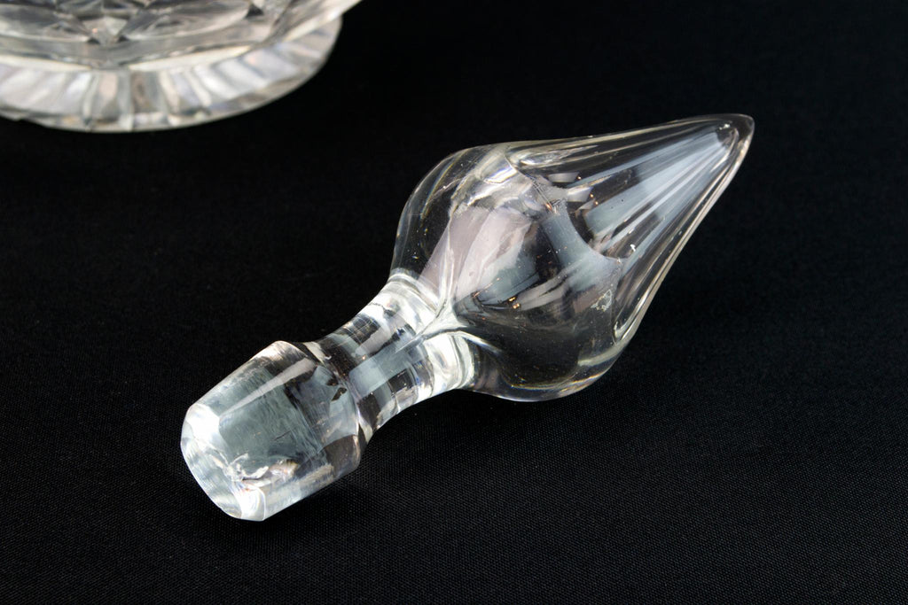 Victorian Cut Glass Decanter, English 19th Century